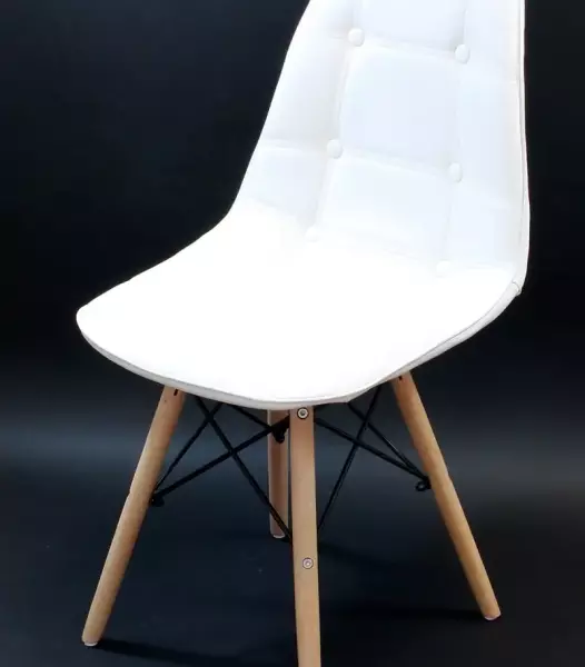 CA17C CHAISE ÉLÉGANTE CUIR BLANC